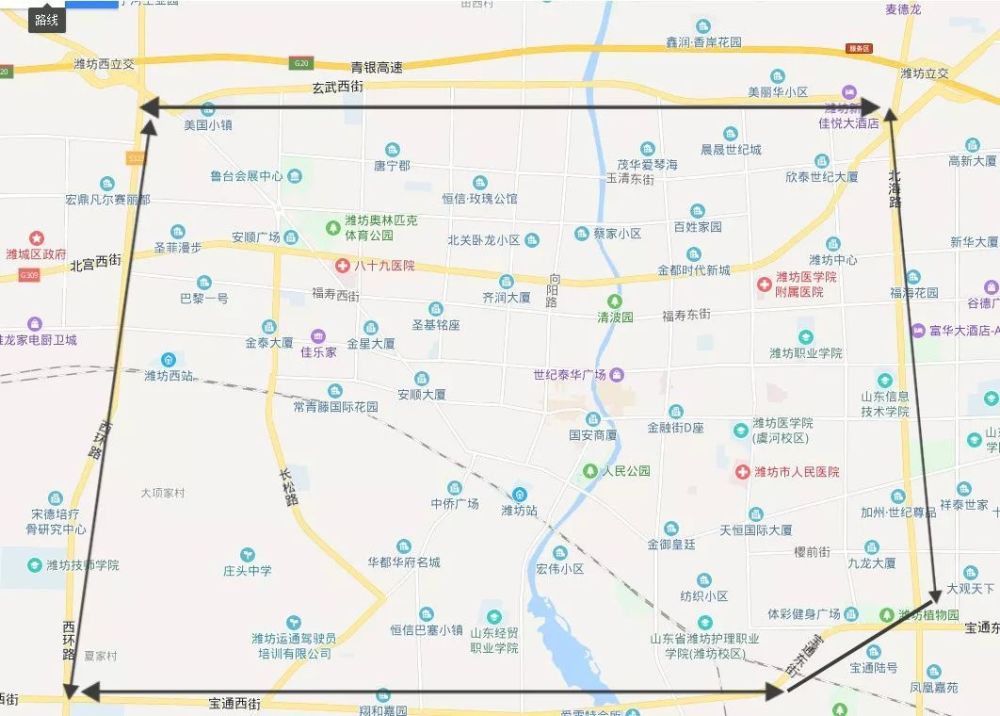 北海路,潍坊,市城市管理局,玄武,西环路