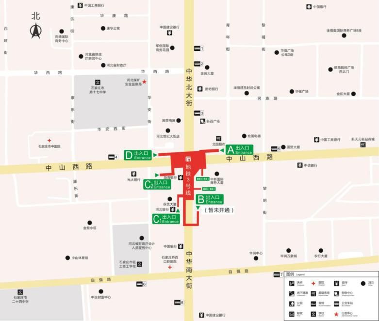 石家庄地铁3号线各站出入口命名顺序有调整!注意
