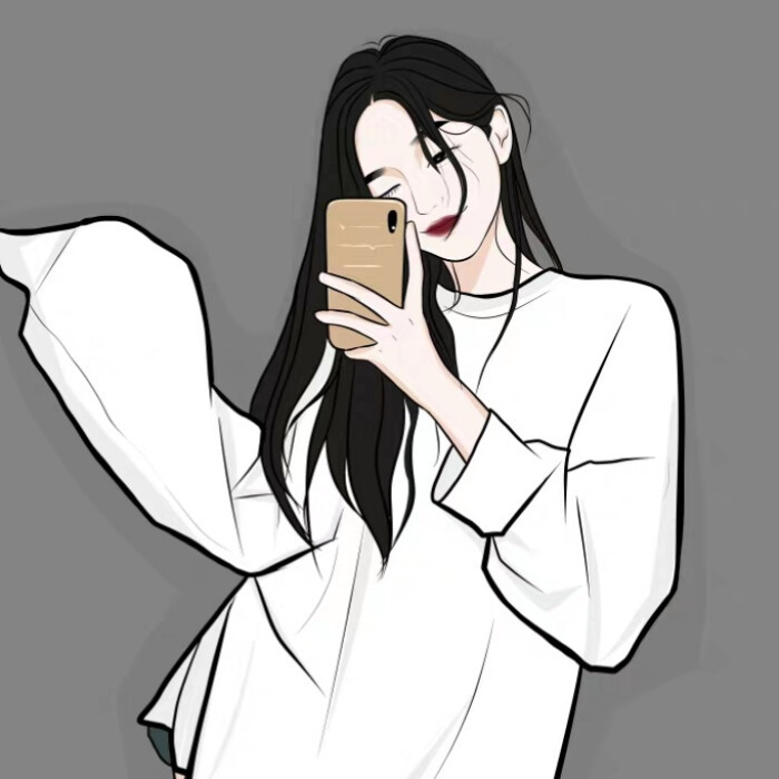 超酷的卡通女生头像:拼搏到无能为力,坚持到感动自己