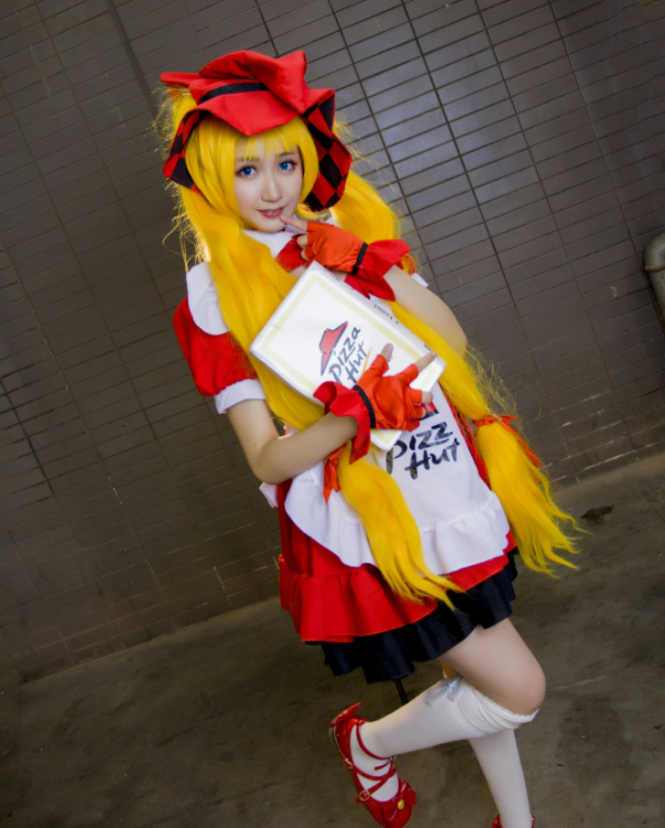 安琪拉魔法小厨娘cos,青春活力小姐姐,气质清新甜美可人