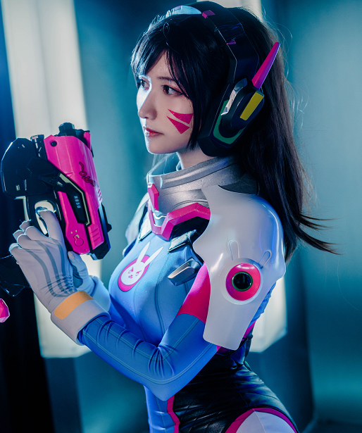 cosplay《守望先锋》d.va,科技感十足的小姐姐