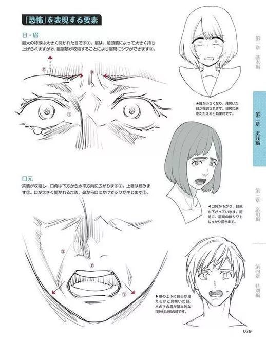 奥利给!来一组动漫人物表情分享,学画画素材转起!
