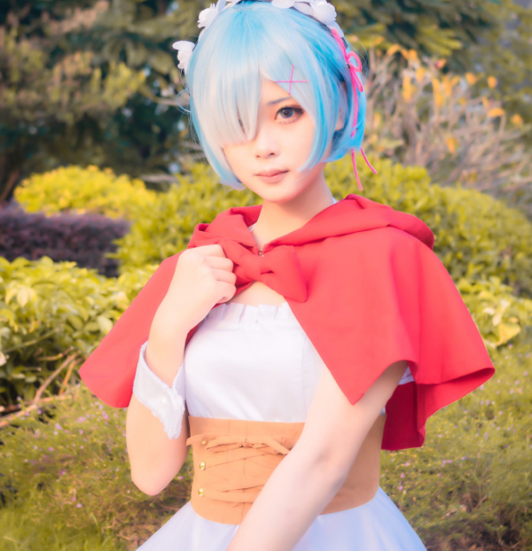 COSPLAY下限漏水,cosplay汉服 《从零开始的异世界》蕾姆小红帽cosplay:要和蕾姆一起去野餐吗