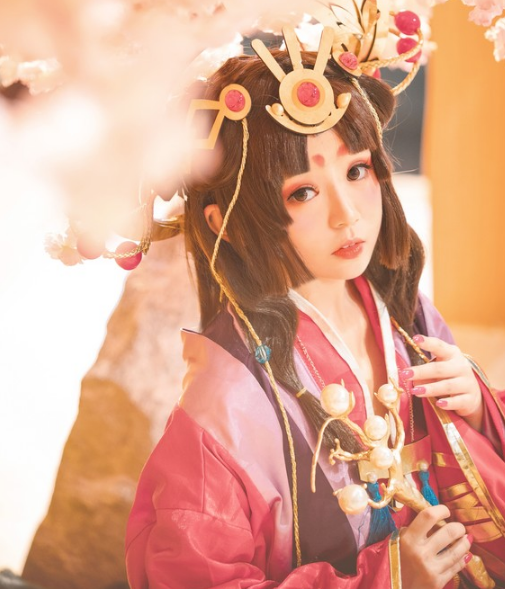《阴阳师》辉夜姬cos,细节好评甜美可爱
