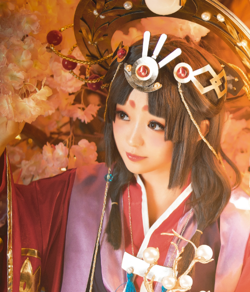 《阴阳师》辉夜姬cos,细节好评甜美可爱