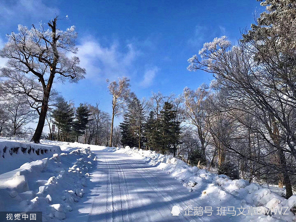 高山雾凇景观:吉林通化四方顶子景区现雾凇景观,景色迷人如仙境