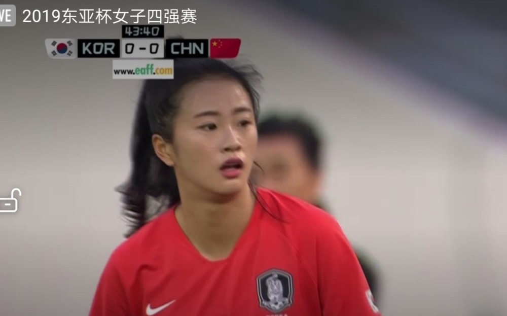 东亚杯:中国女足0比0韩国女足,韩国高颜值球员随处可见!