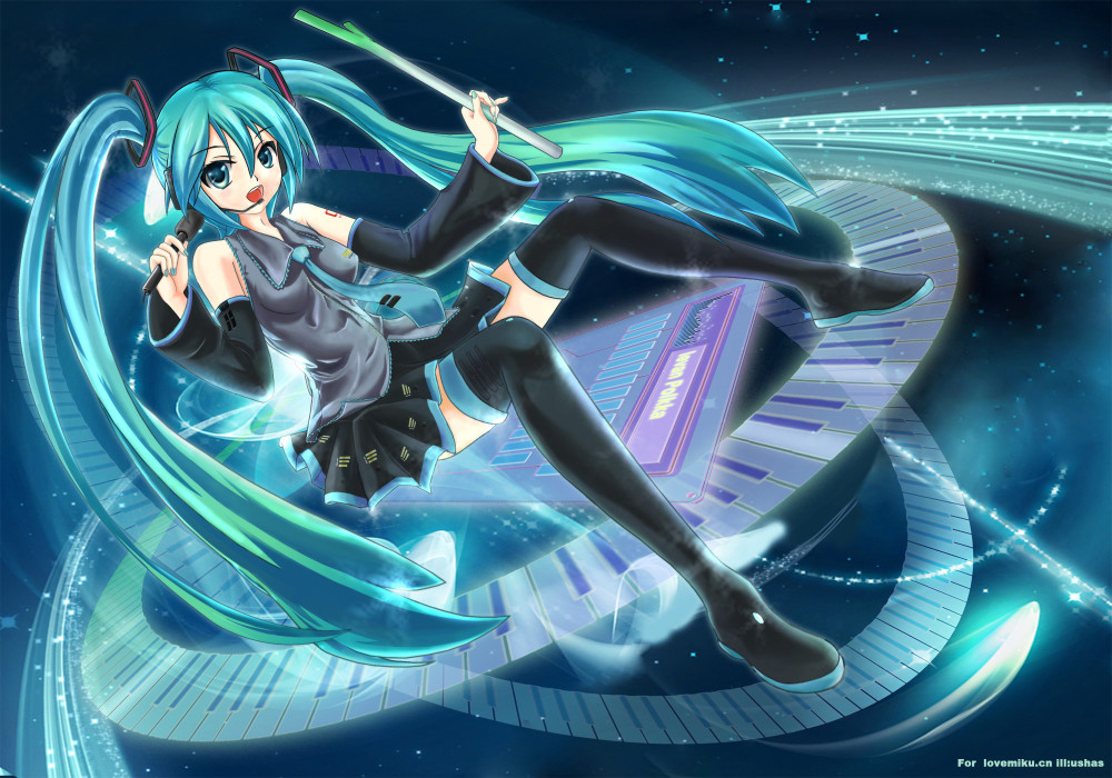 动漫壁纸分享:初音未来公主殿下的自恋症越来越严重了