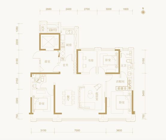 泰禾·东府大院140㎡户型图