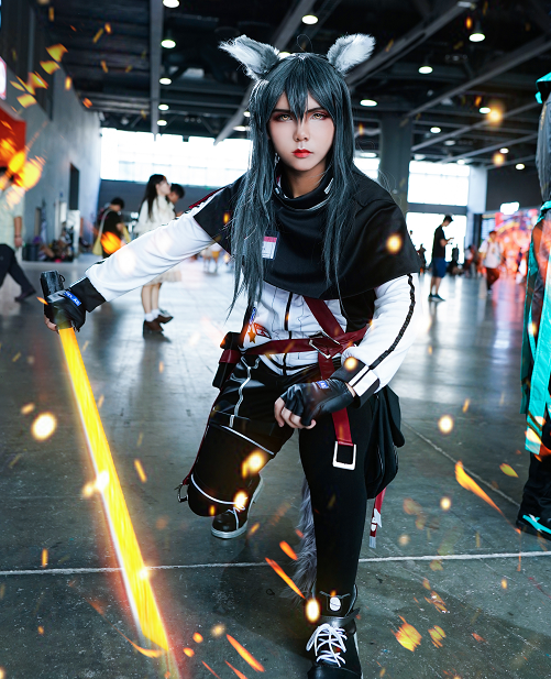 cosplay《明日方舟》德克萨斯,气质高冷的cos小姐姐