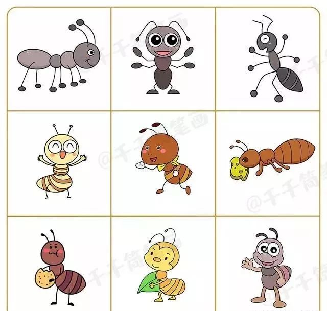 蚂蚁简笔画