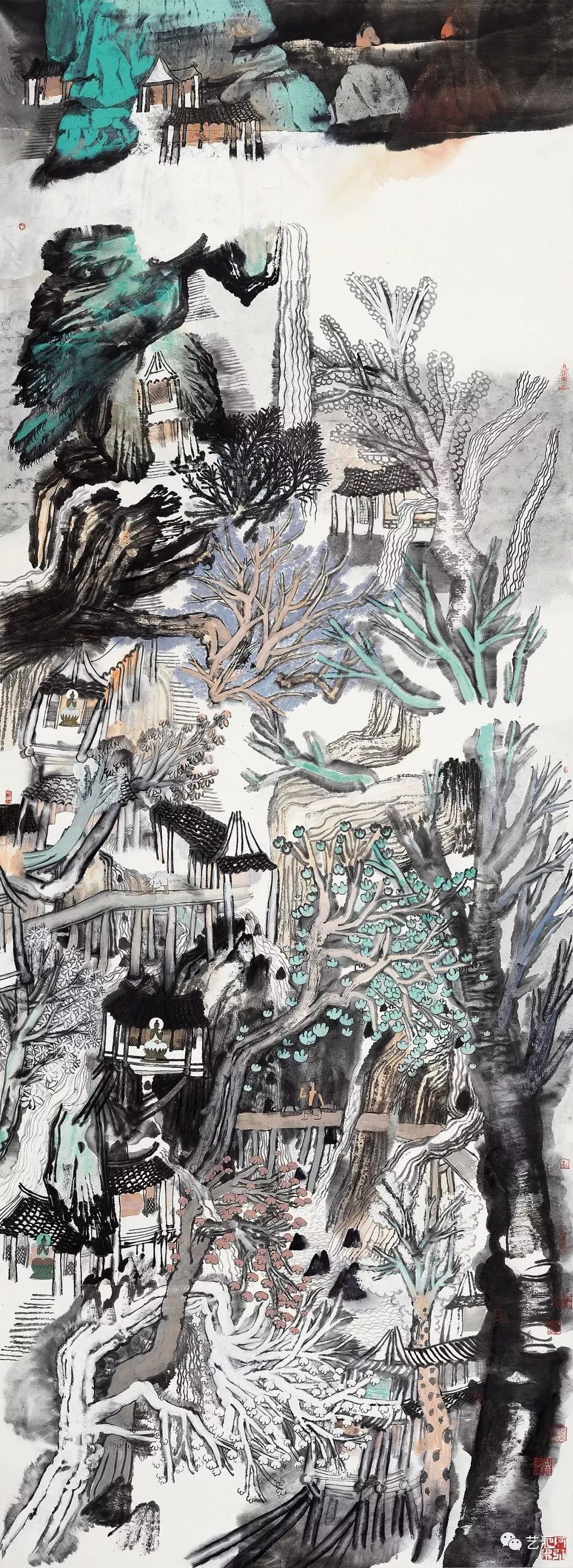 姚鸣京,中央美术学院,纸本设色,画家,水墨,山水画