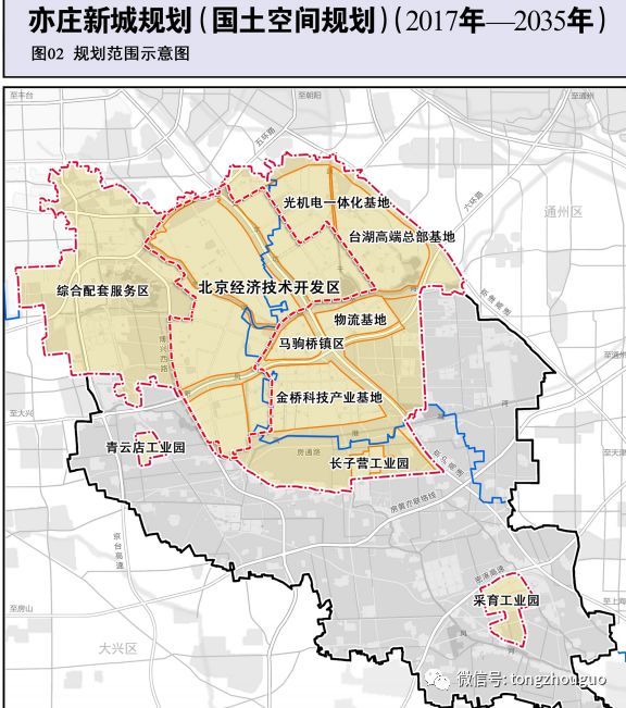 按照行政辖区划分,大兴部分面积约131.5平方公里, 通州部分面积约93.