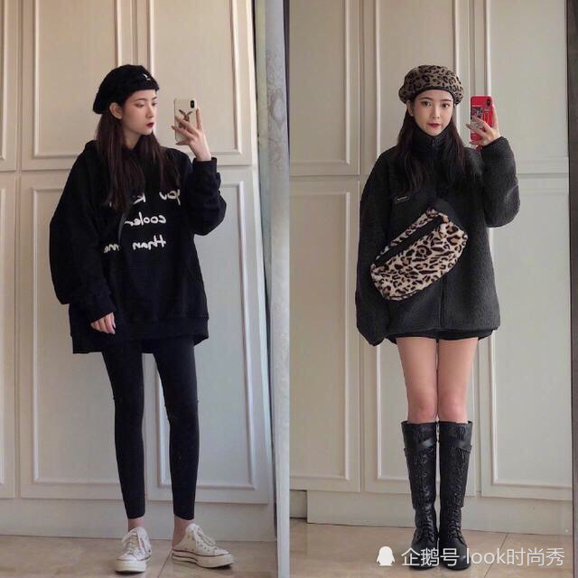 小个子女生穿搭也能好看到爆,卫衣加小脚裤look