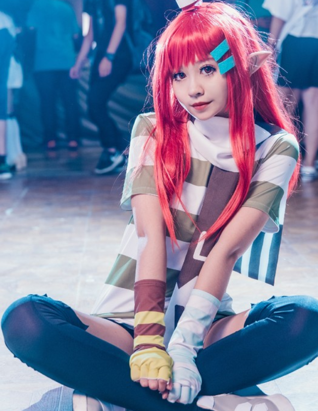 凹凸世界:艾比cosplay,迷人的小姐姐,俏皮可爱