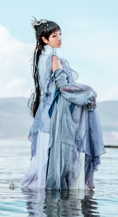 cosplay《剑网三》伞萝,貌美如花的古朴少女