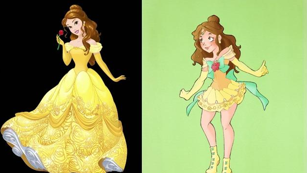 当迪士尼公主化身美少女战士,乐佩长发太吸睛,贝儿公主却成小粗腿