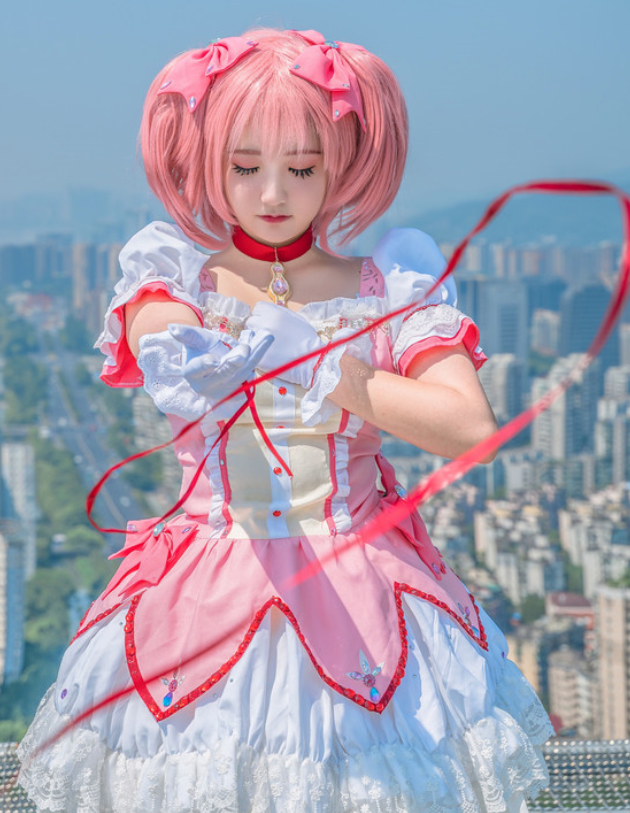 魔法少女小圆cosplay,楚楚可人的小姐姐,气质清新靓丽