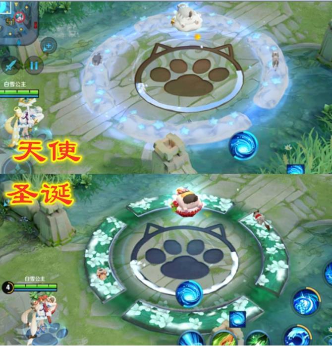 大乔星元对比,云朵天使vs圣诞特效,同样是氪金差距咋那么大?
