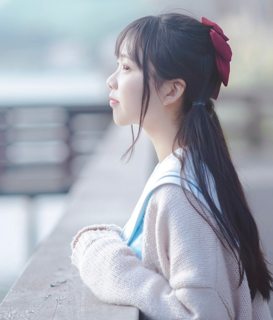 双马尾制服美少女,青春无限的小姐姐,唯美可人