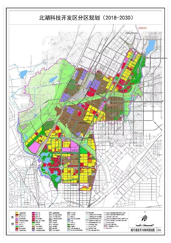 此次新区还公布了北湖科技开发区分区规划图.