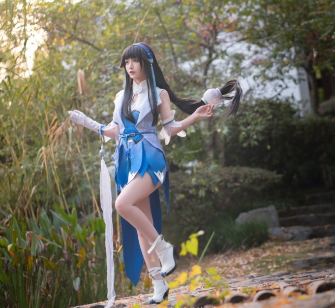 cosplay王者女角色西施,王者cosplay官方 《王者荣耀》幻纱之灵西施cosplay,可爱迷人的小姐姐