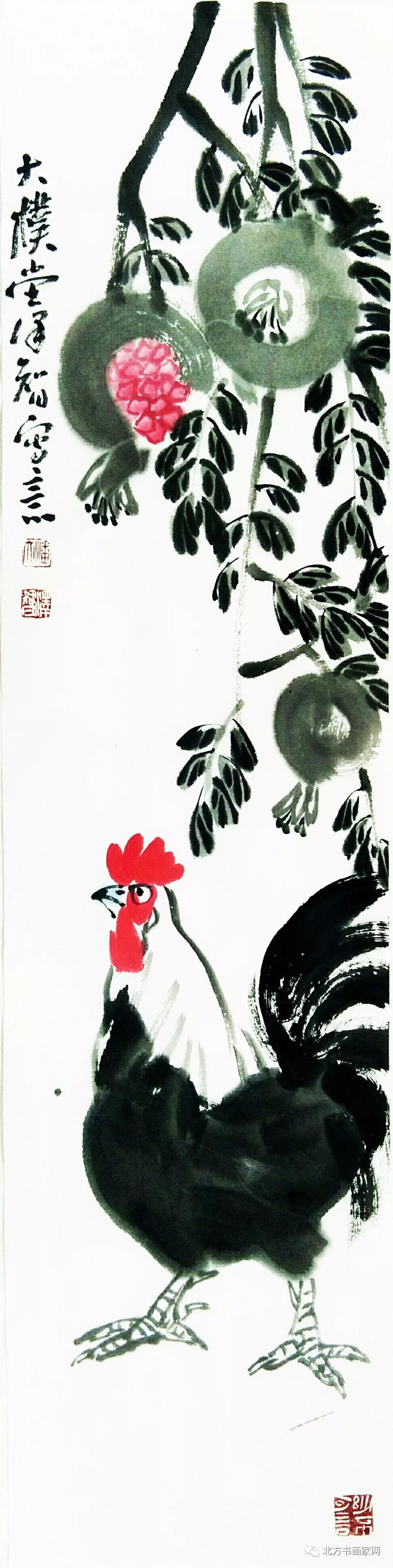 潘泽智大写意花鸟画欣赏