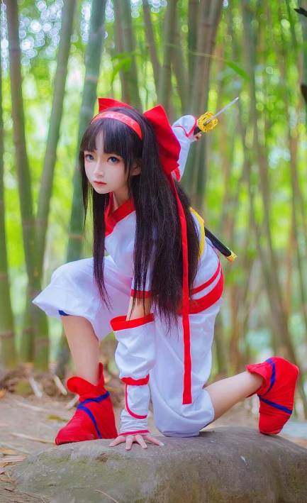 cosplay《王者荣耀》娜可露露,日系装扮的美丽少女