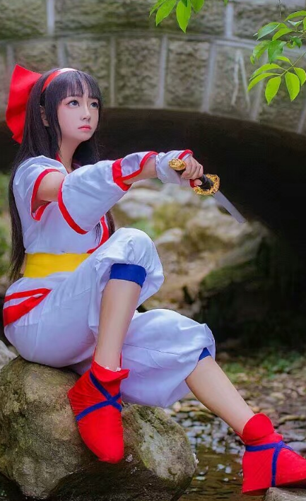 cosplay《王者荣耀》娜可露露,娇俏古朴的日系少女