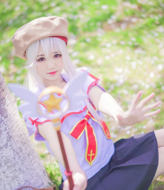 《魔法少女》伊莉雅cosplay,超级可爱的jk校服装扮