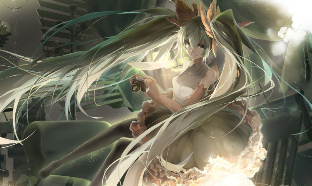 初音未来动漫高清壁纸,让你的桌面清新又治愈
