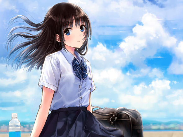 动漫美女高清桌面壁纸,可爱迷人美少女,魅力十足