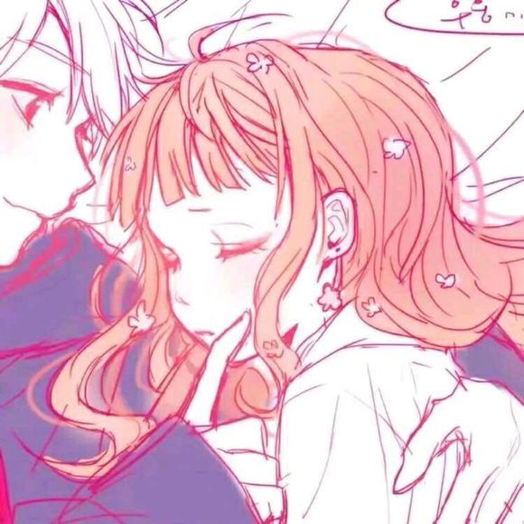 超火二次元情侣头像:怎样才能笑的甜一点呢 只要想你就可以了