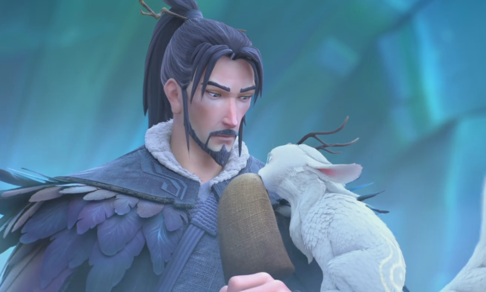 姜子牙钓鱼,四不像闹人讨吃的,这场面比哪吒可爱!