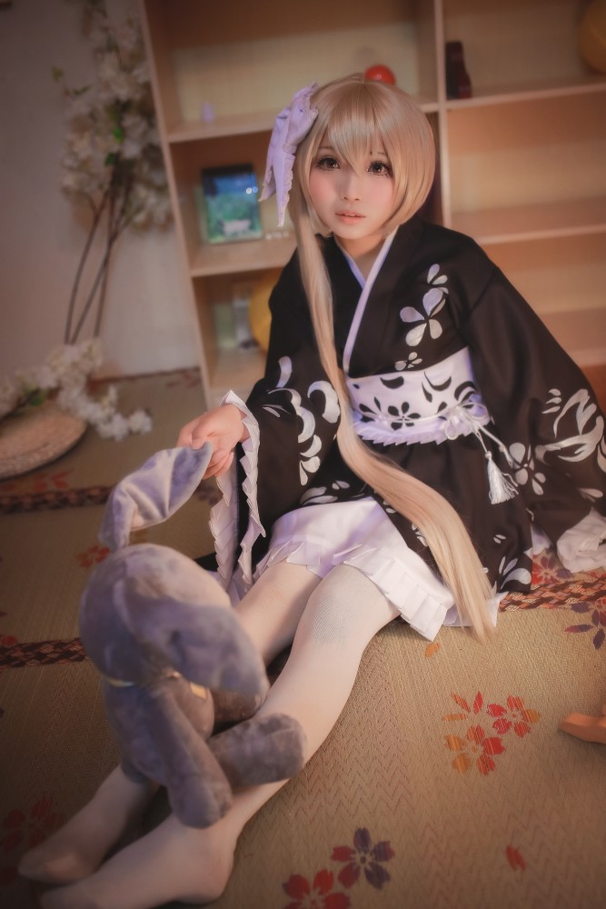 cos正片:穿和服的穹妹就是该死的可爱,这个妹妹我要定