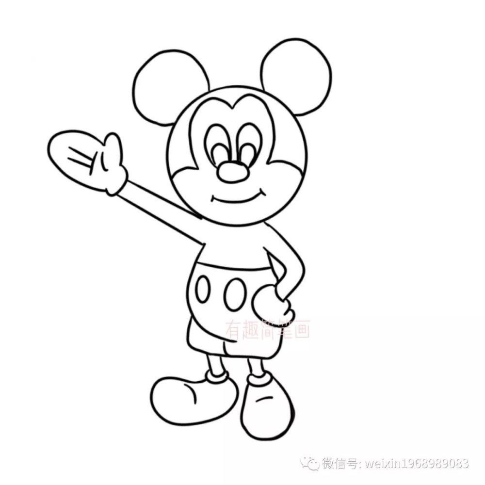 怎么画迪士尼动画米奇米老鼠,必收藏