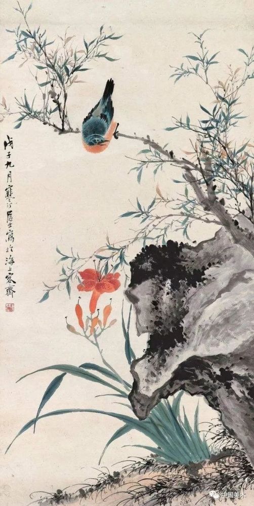 写意花鸟画,花鸟画,书法,文人画,齐白石,任伯年,吴昌硕,绘画,赵孟俯