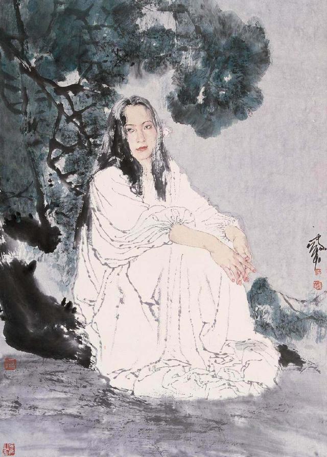 工笔画大师,笔下的女子古典雅致,何家英作品欣赏