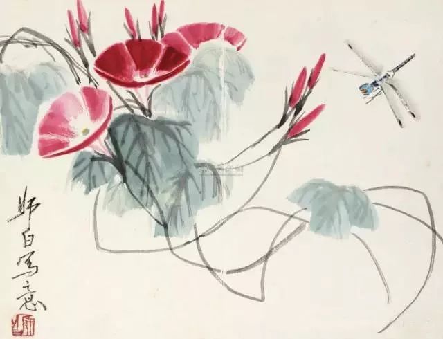 一百幅国画牵牛花,太美了