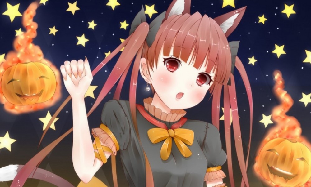 高清动漫壁纸赏析:俏皮可爱的二次元美少女,唯美迷人