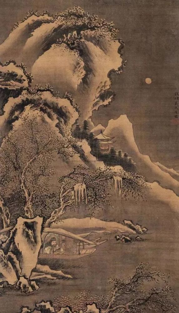 冰雪山水画,绘画