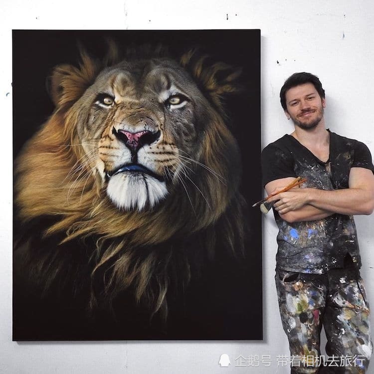 动物生猛,他的"超写实画作",看起来就像照片