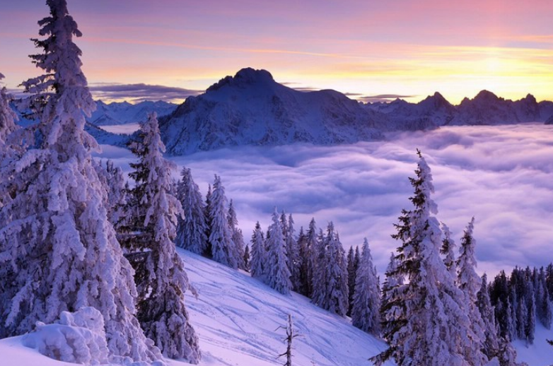 优美的冬季雪景图片壁纸,唯美迷人,如诗如画