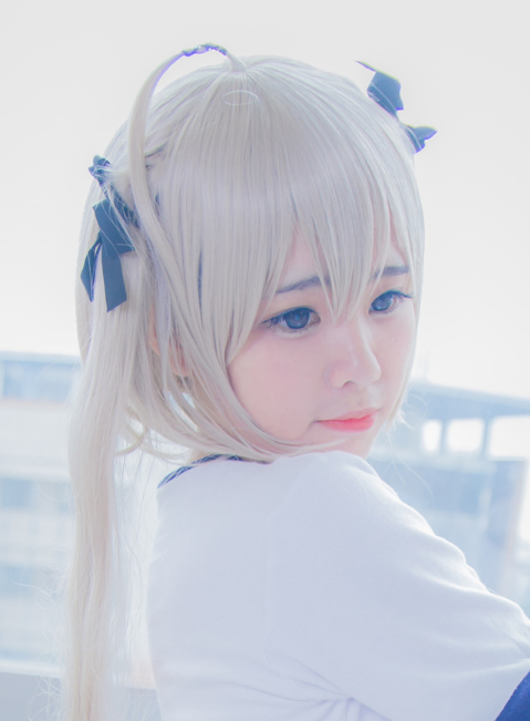 《缘之空》春日野穹cos图片,气质清纯动人的银发美少女,可爱迷人