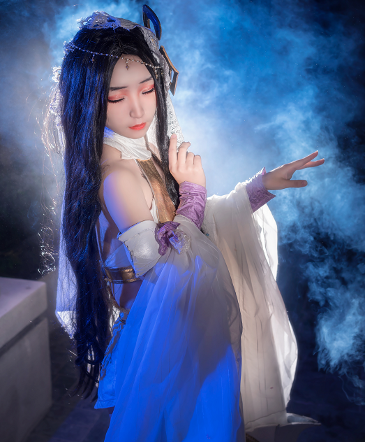 cosplay《王者荣耀》游戏角色貂蝉,温婉恬静的小姐姐