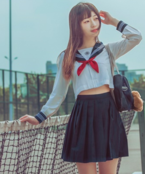 学院风女生写真美图,漂亮大方,魅力十足