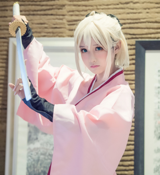 《fgo》冲田总司cosplay,要来和霸道帅气的总司比比刀法吗