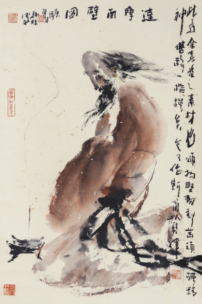 李福林中国写意人物画作品:达摩面壁图 --------- 谢谢欣赏 欢迎常来