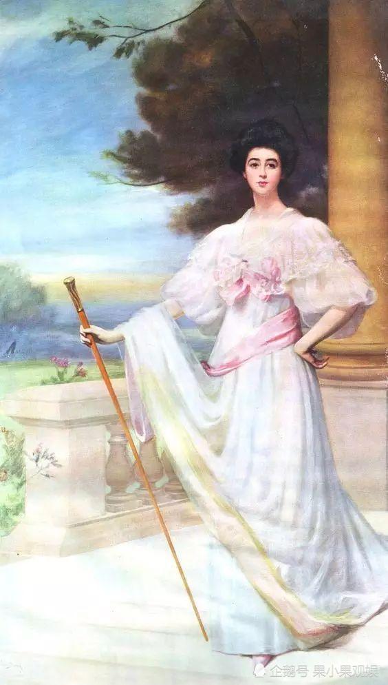 马尔伯勒公爵夫人的画像/法国画家 carolus-duran/约1900年/此画悬挂
