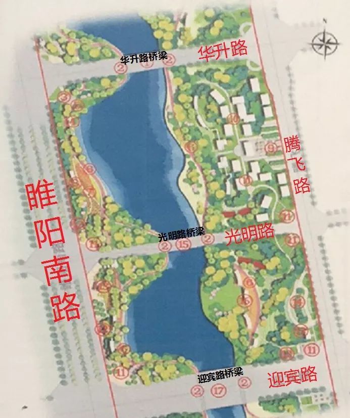 12月14日,无人机拍摄紧张施工中的商丘迎宾路日月河桥就是其中一座.
